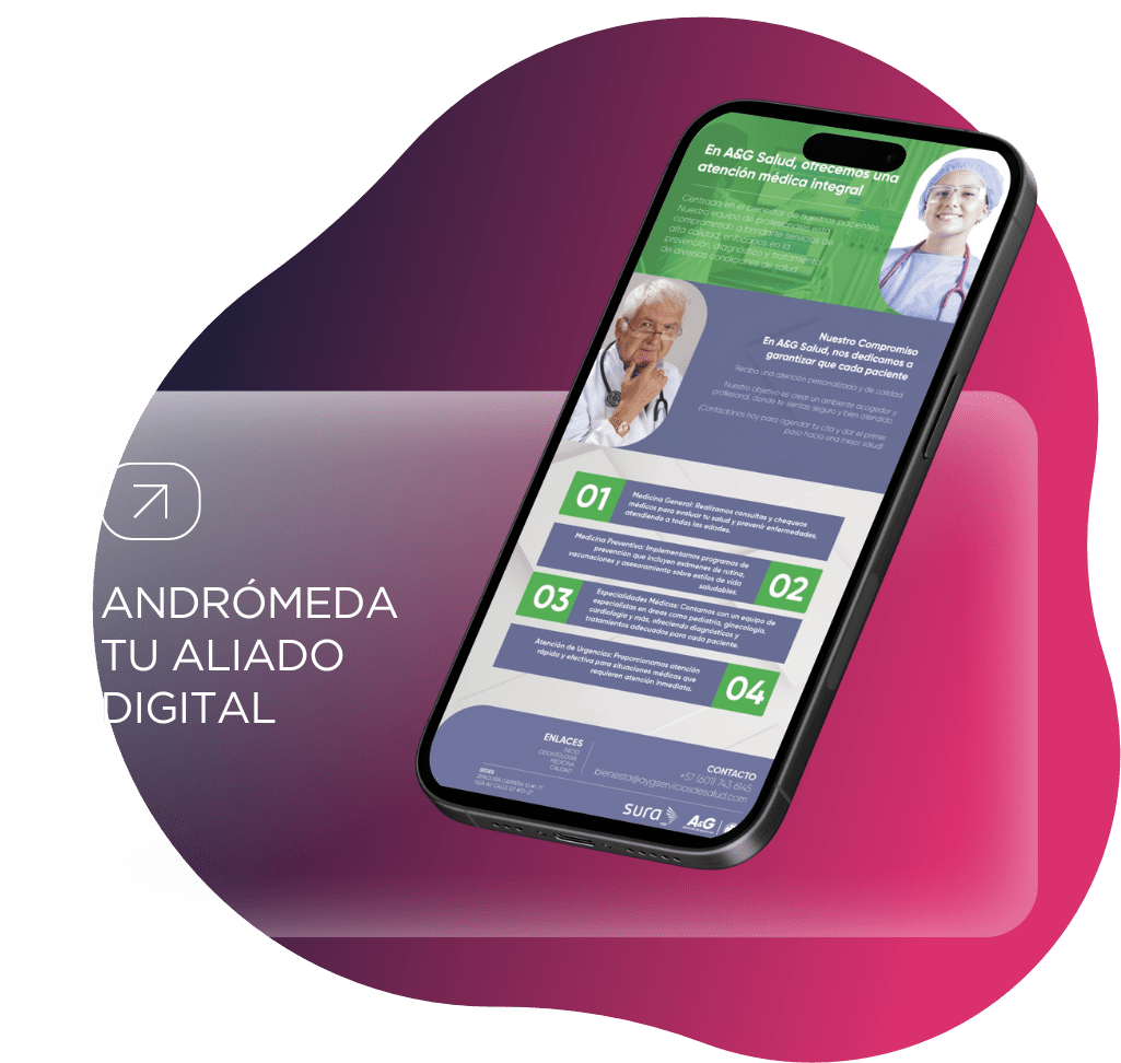 Ejemplo de sitio web corporativo diseñado por Andrómeda
