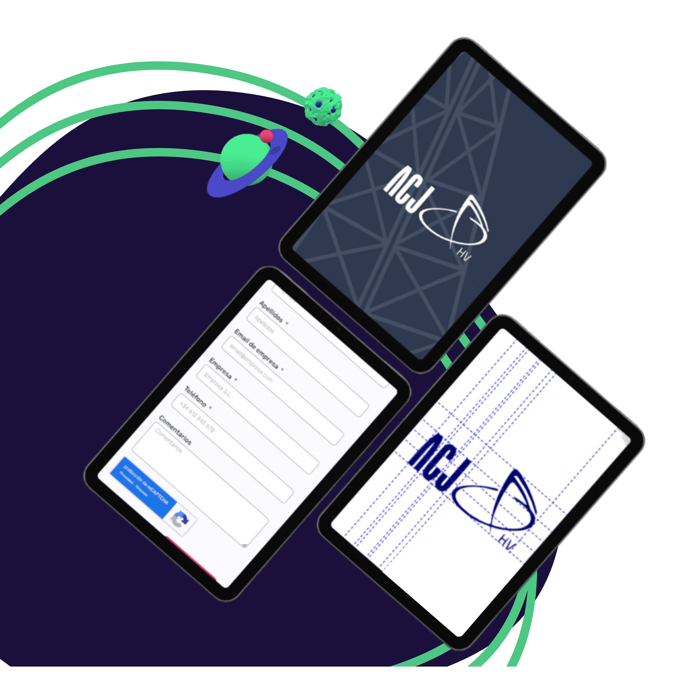 Ejemplo de sitio web corporativo diseñado por Andrómeda